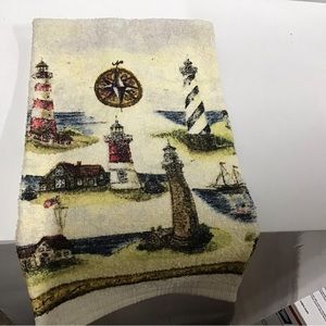 Set of 3 New lighthouse terry kitchen towels